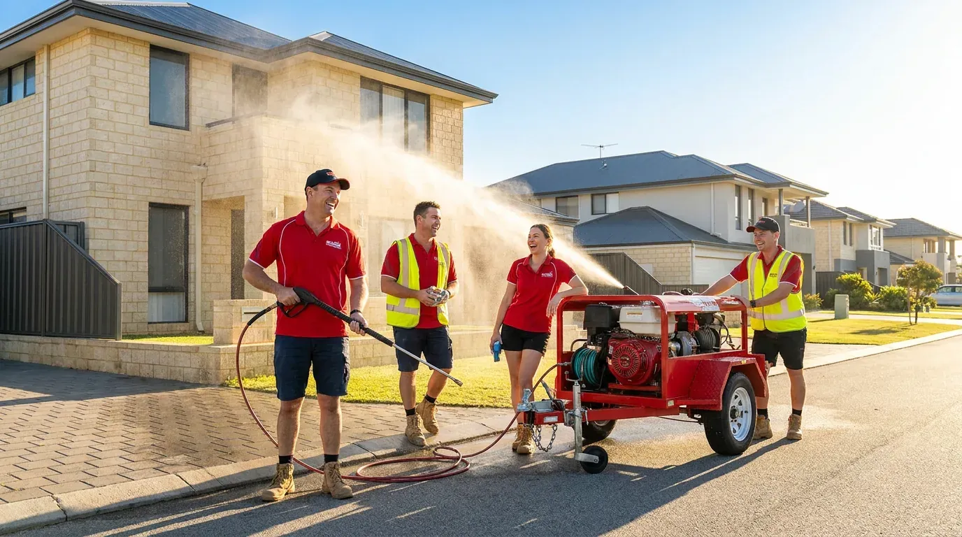 Red's cleaning a Perth home